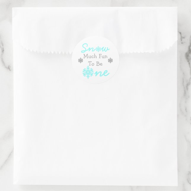 Sticker Rond Neige Beaucoup De Plaisir D'Être Un (Sac)
