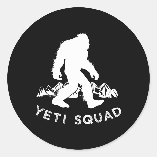 Sticker Rond Neige du mont Yeti Squad (Devant)