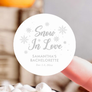 Sticker Rond Neige en amour Enterrement de vie de jeune fille b