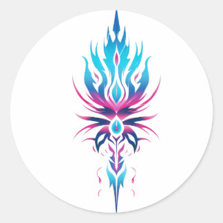 Sticker Rond Neo-Tribal Sigil