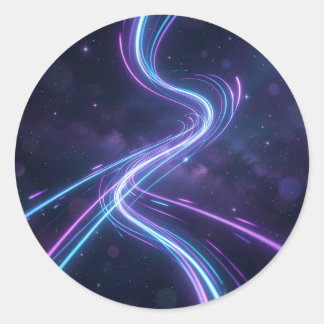 Sticker Rond Neon Current – Neon Light Art Classique Rond