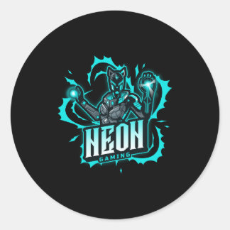 Sticker Rond Neon Gaming