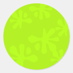 Sticker Rond néon green slime fun kids party faveurs