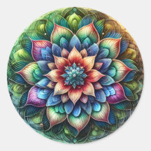 Neon Mandala céleste avec Abstraite vibrante