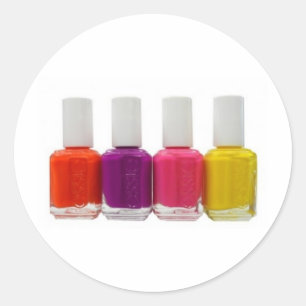 Sticker Rond Neon Nail Polonais