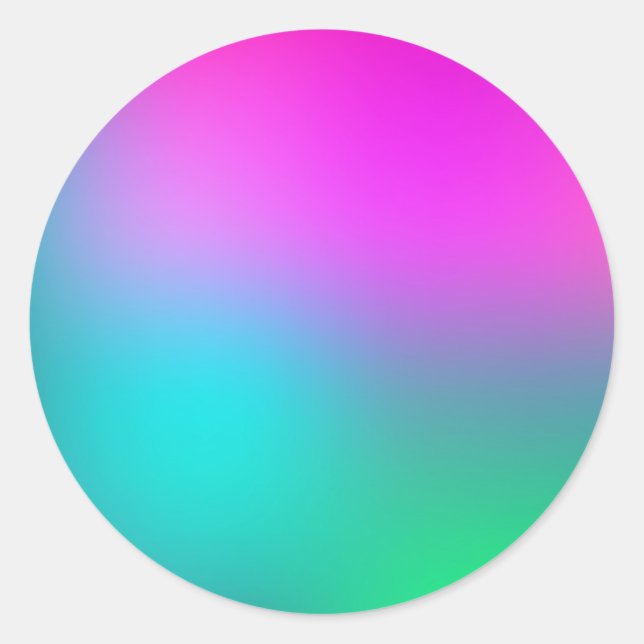 Sticker Rond Neon Pink Blue et Green (Devant)
