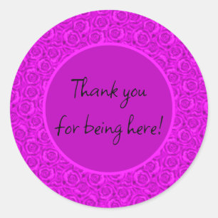Sticker Rond néon rose