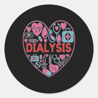 Sticker Rond Néphrologie de l'infirmière dialyse Maladie rénale