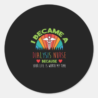 Sticker Rond Nephrologie Infirmière Citation Dialyse Infirmière