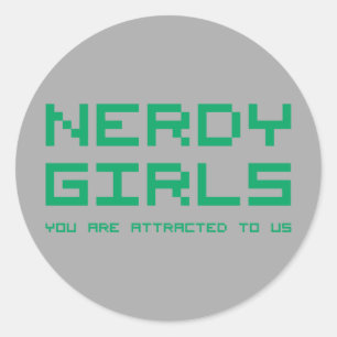 Sticker Rond Nerdy Girls 2