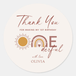 Sticker Rond N'est-elle pas merveilleuse pour son 1er anniversa