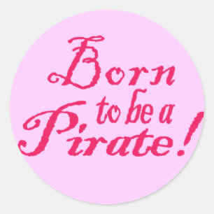 Sticker Rond NéToBeAPirate,Sticker