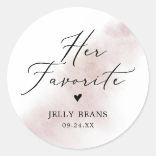 Sticker Rond Nettoyage aquarelle   Blush Sa Faveur Mariage Favo
