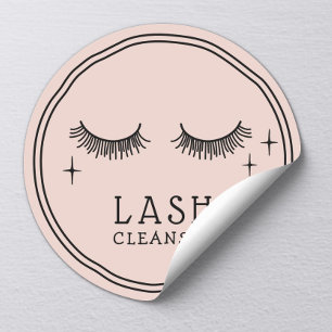 Sticker Rond Nettoyant à linge de salon rose et bleu pour fille