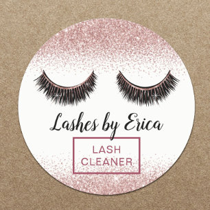 Sticker Rond Nettoyeur à lash rose Gold Eyelash