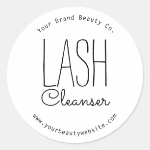 Sticker Rond Nettoyeur à lash simple et moderne