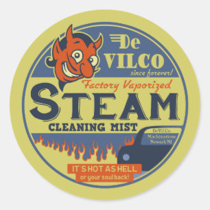 Sticker Rond Nettoyeur à vapeur DeVilco