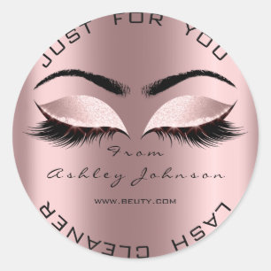 Sticker Rond Nettoyeur de maquillage Parties scintillant rose é
