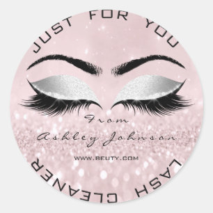Sticker Rond Nettoyeur de maquillage Parties scintillant rose g