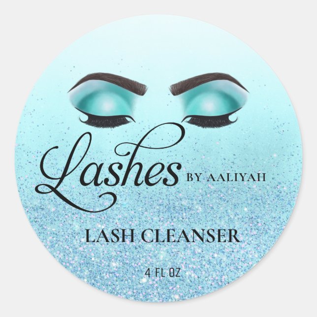 Sticker Rond Nettoyeur de shampooing pour bain de Parties scint (Devant)