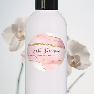 Sticker Rond Nettoyeur Shampooing avec extension d'agate rose o