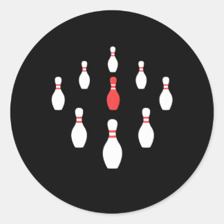 Sticker Rond Neuf Bowling Nouveau Rack De