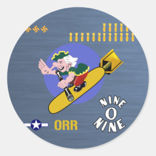 Sticker Rond Neuf Ou Neuf 2ÈME GUERRE MONDIALE Nez Art