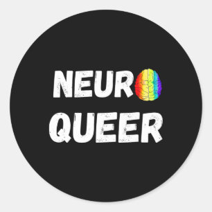 Sticker Rond Neuro Queer ! Gay pride Lgbtq ! Autisti
