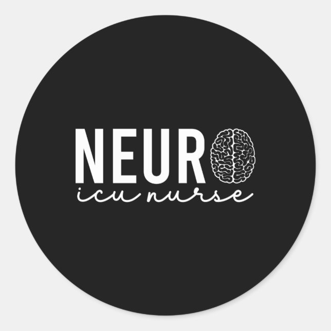 Sticker Rond Neurochirurgie Neurologie Neuro Tech Trauma Icu St (Devant)