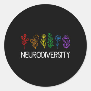 Sticker Rond Neurodiversité Avril Sensibilisation sur l'autisme