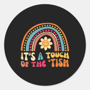 Sticker Rond Neurodiversité drôle Autisme mignon C'est une touc