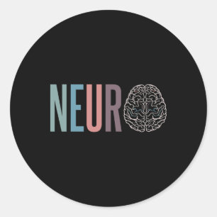 Sticker Rond Neurologie Neuro Infirmière Neuro Escadron Neuro