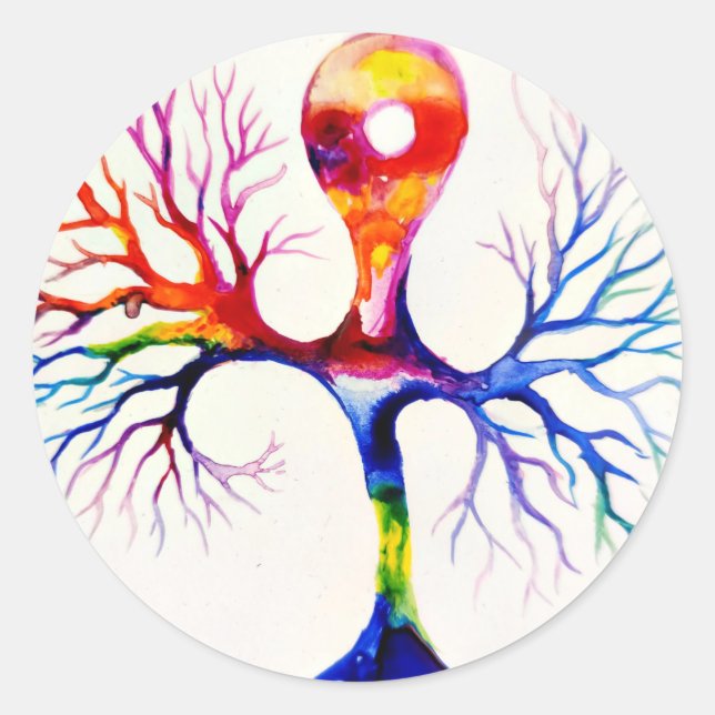 Sticker Rond neurone unipolaire (Devant)