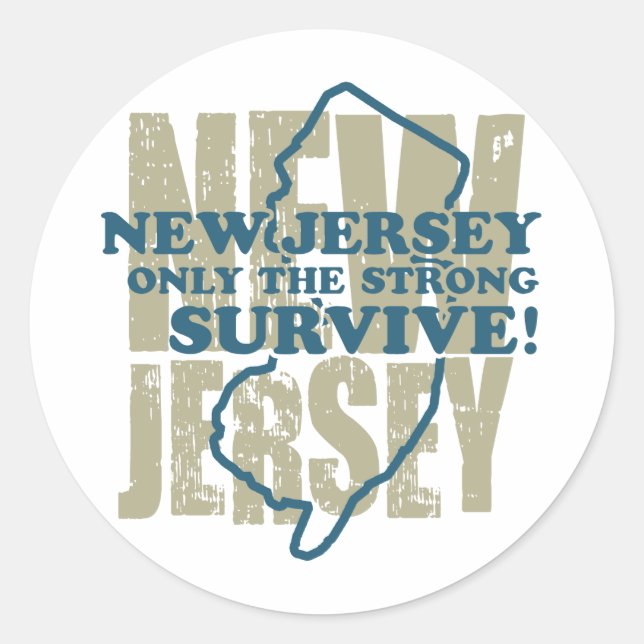 Sticker Rond New Jersey (Devant)