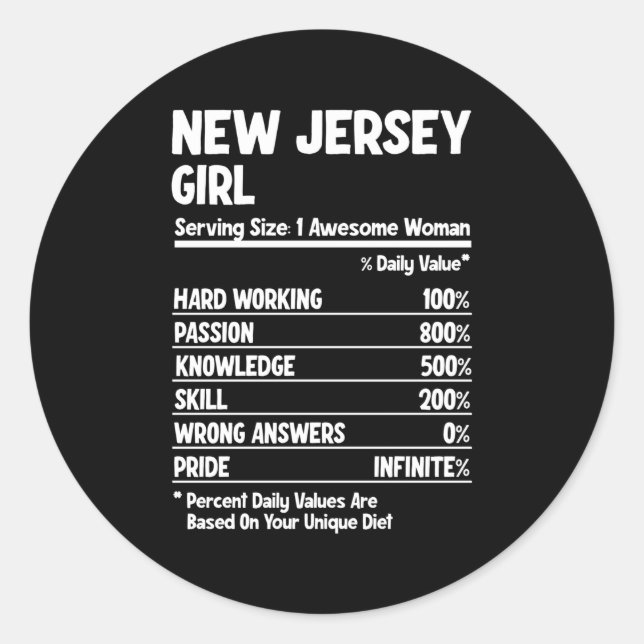 Sticker Rond New Jersey (Devant)