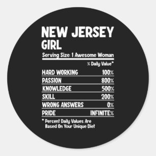 Sticker Rond New Jersey