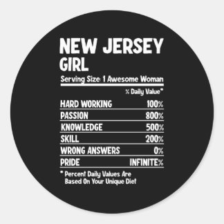 Sticker Rond New Jersey