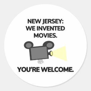 Sticker Rond New Jersey : Nous avons inventé les films.