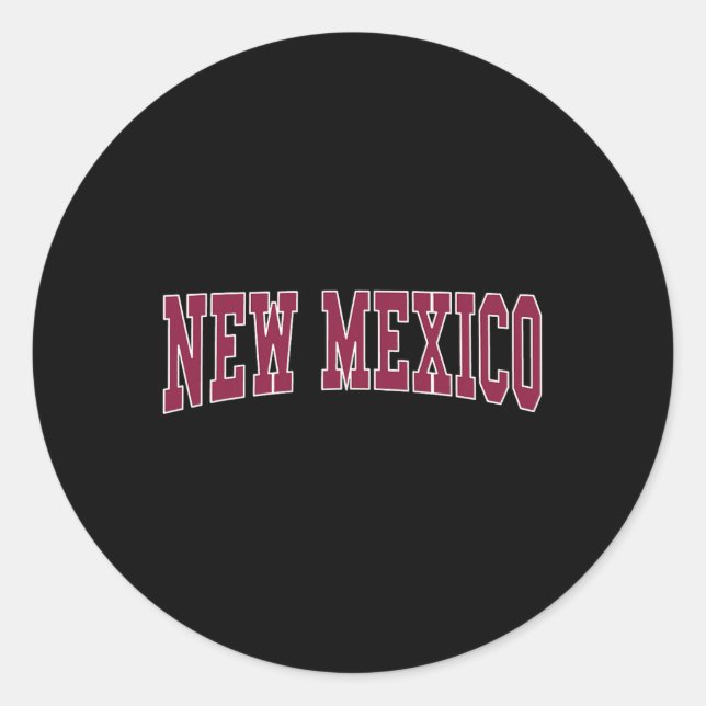 Sticker Rond New Mexico - Throwback Design - Clic  (Devant)