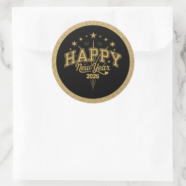 Sticker Rond New Year (Sac)