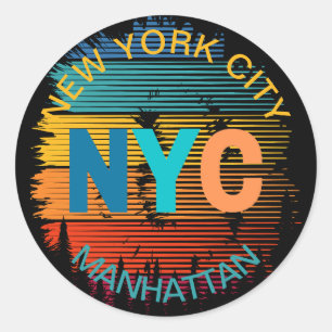 Sticker Rond New York City Manhattan