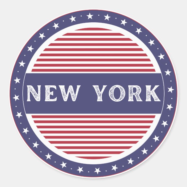 Sticker Rond New York City Pride Emblem – American Identity (Devant)