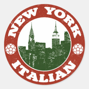 Sticker Rond New York Italien Américain
