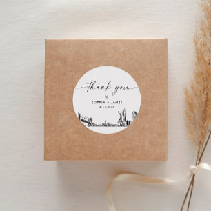 Sticker Rond New York Merci Favor 3" (feuille de 6)