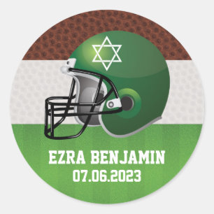 Sticker Rond NFL American Football Bar Mitzvah
