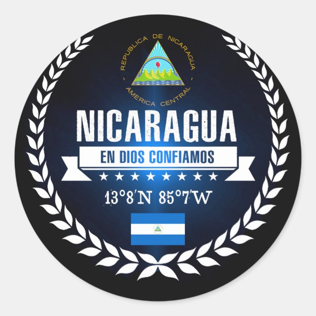 Sticker Rond Nicaragua (Devant)
