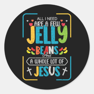 Sticker Rond Nice Jésus Ado Fun Christian Jelly Bean Candy Lov