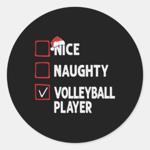 Sticker Rond Nice Joueur de volley-ball coquin Garçons Fille de
