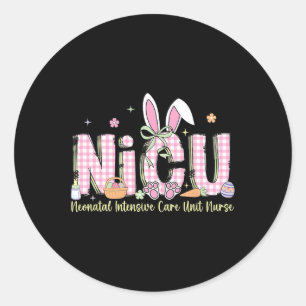 Sticker Rond Nicu Easter Unité de soins intensifs néonatals Uni