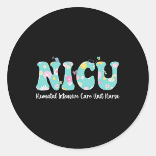 Sticker Rond Nicu Infirmière Unité de soins intensifs néonatals